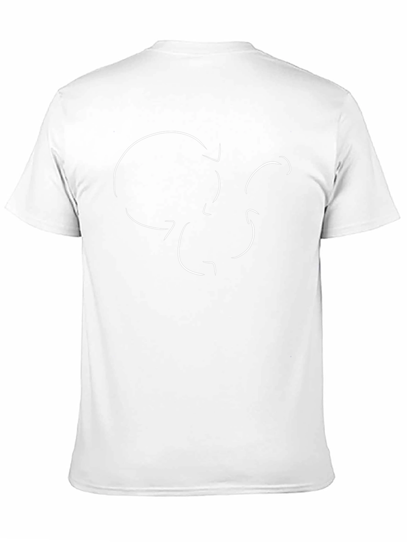 Abstract Circular Arrows Design Black T-Shirt