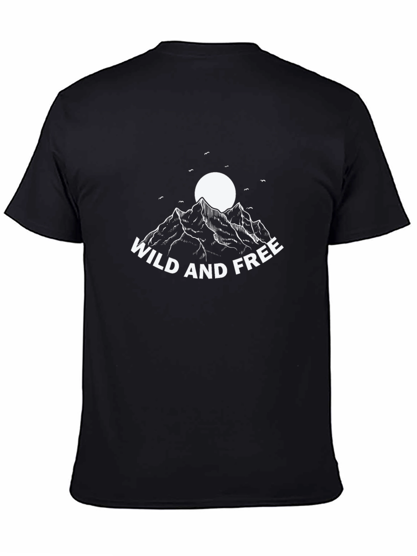 Wild and Free Mountain T-Shirt - Black