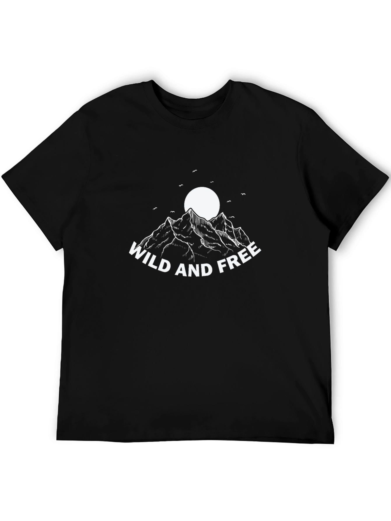 Wild and Free Mountain T-Shirt - Black