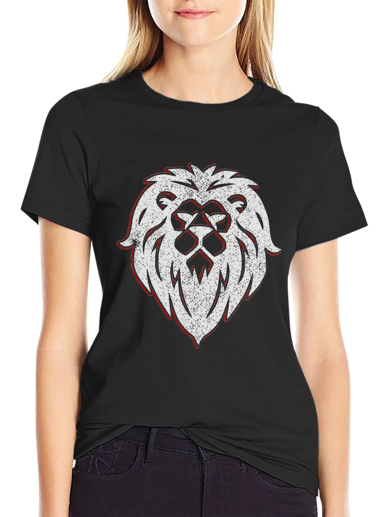 Lion Crest Graphic Tee - Black