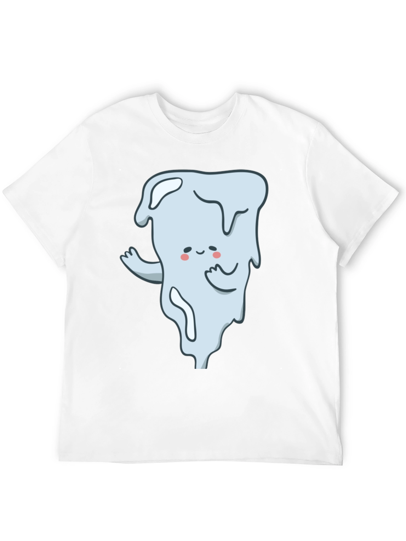 Cute Ghost Graphic T-Shirt - Black Cotton Tee