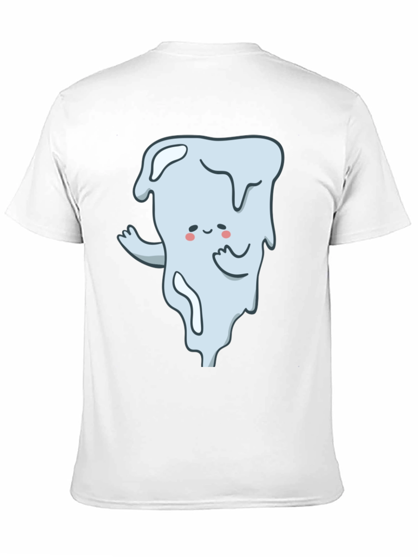 Cute Ghost Graphic T-Shirt - Black Cotton Tee