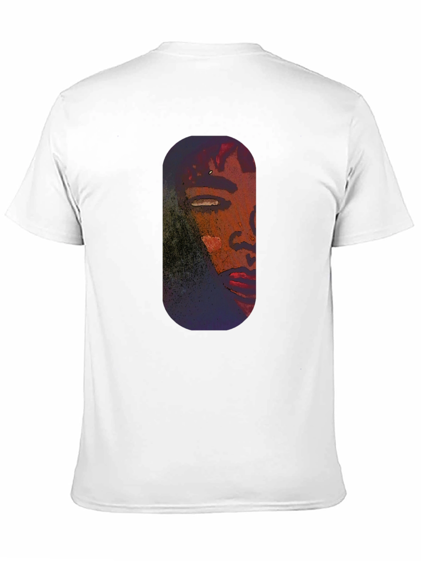 Unique Portrait Graphic Tee - Black