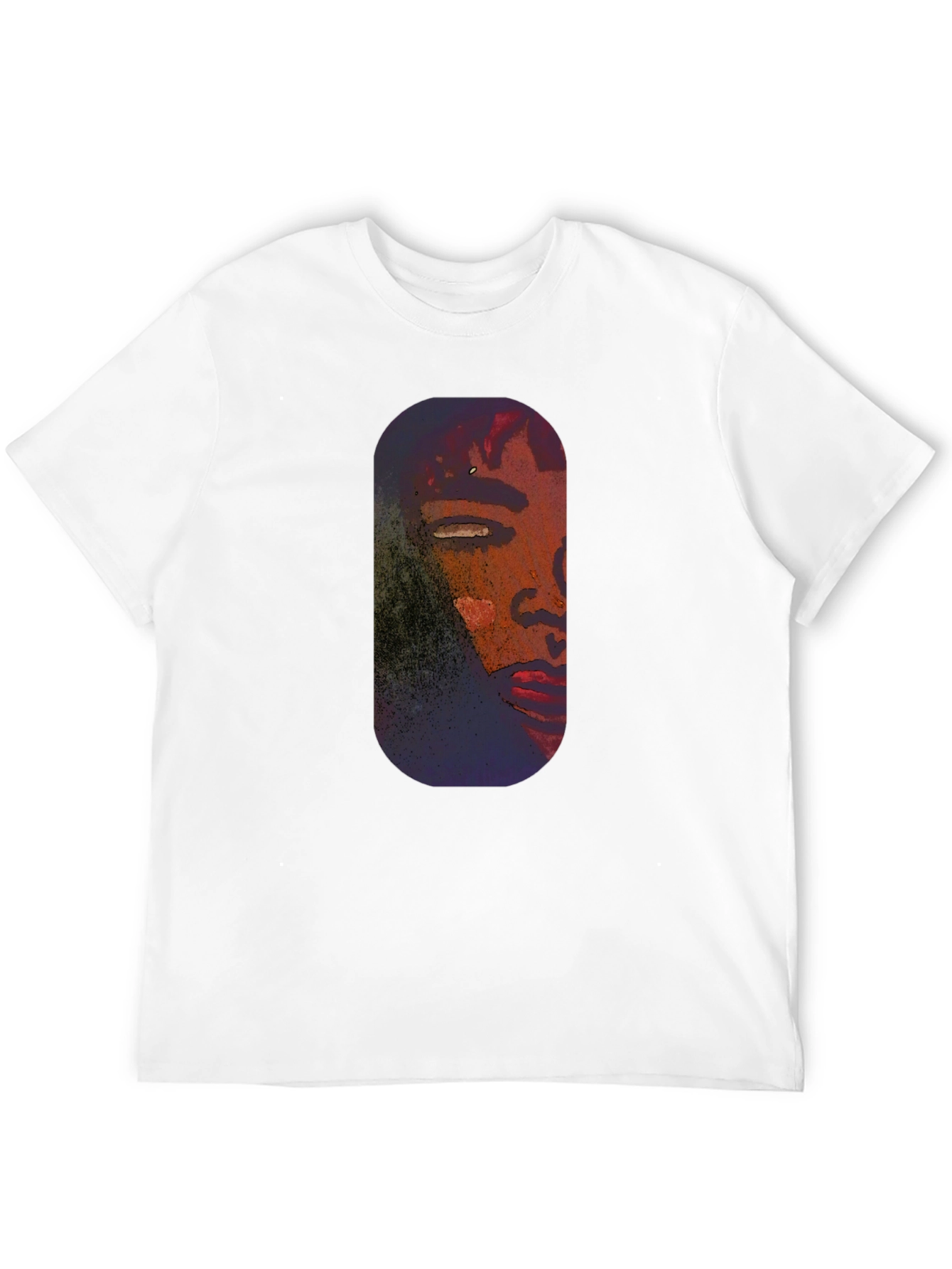 Unique Portrait Graphic Tee - Black