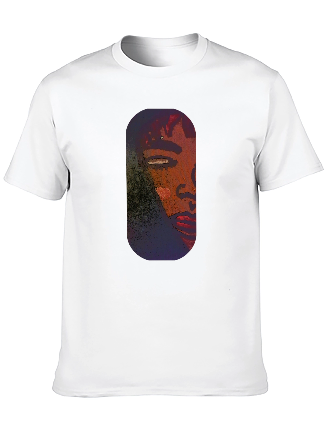 Unique Portrait Graphic Tee - Black