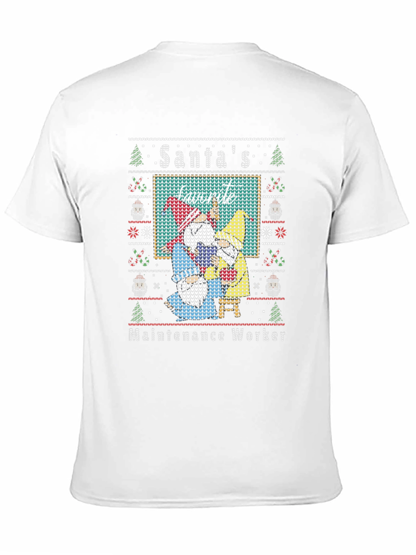 Santas Favorite Maintenance Worker Ugly Christmas T-Shirt