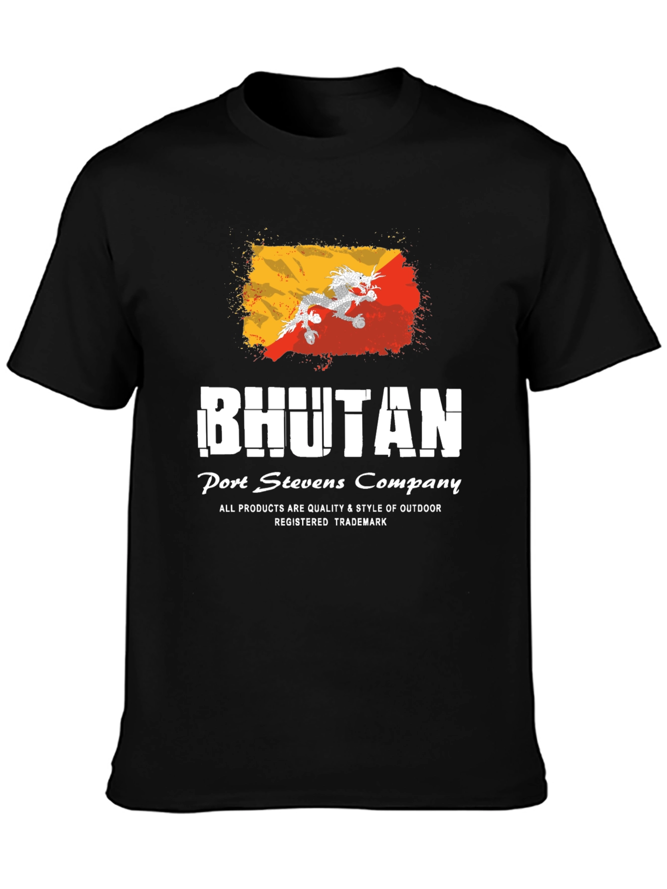 Bhutan Flag Graphic Tee - Port Stevens Company