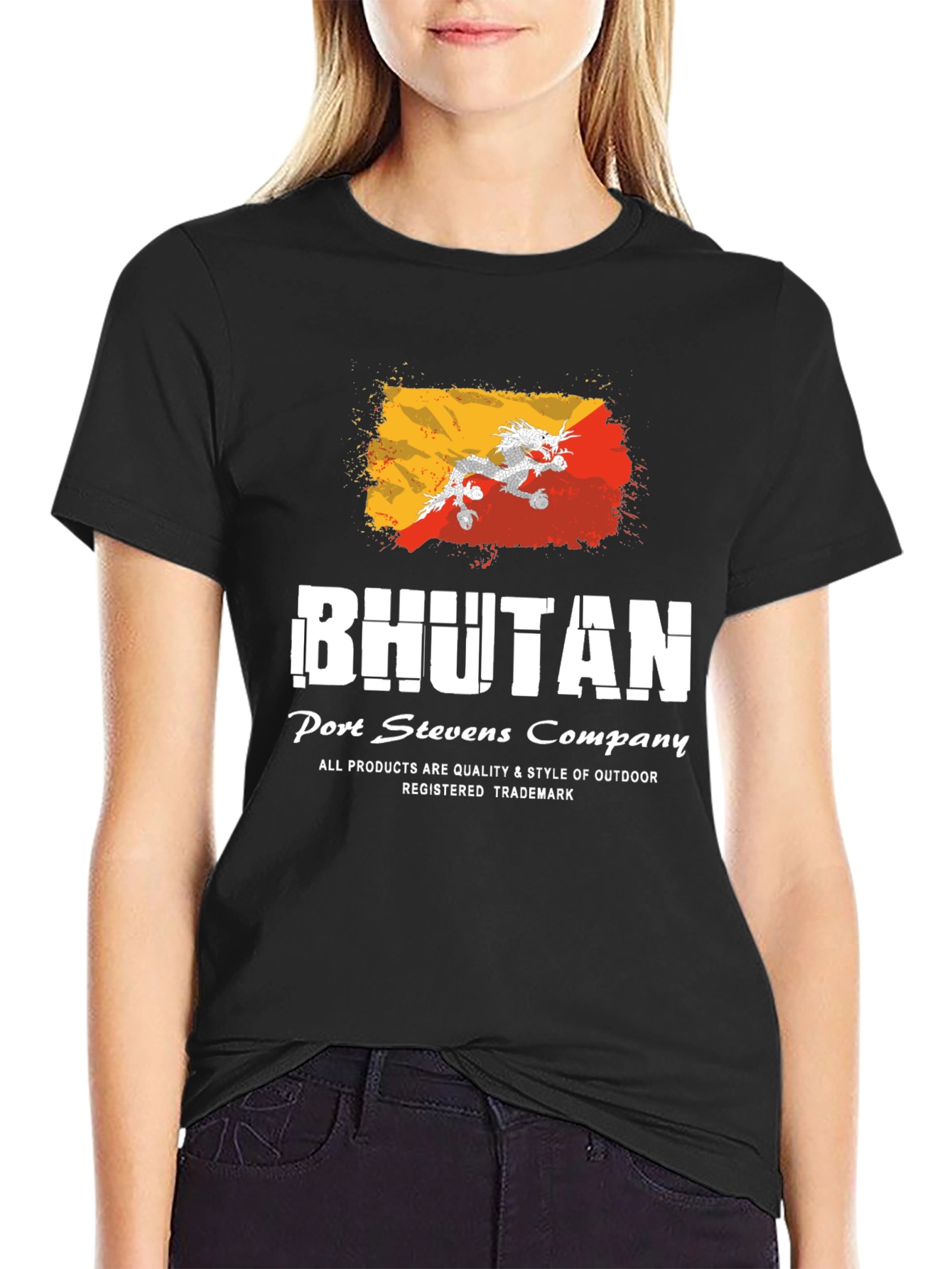 Bhutan Flag Graphic Tee - Port Stevens Company