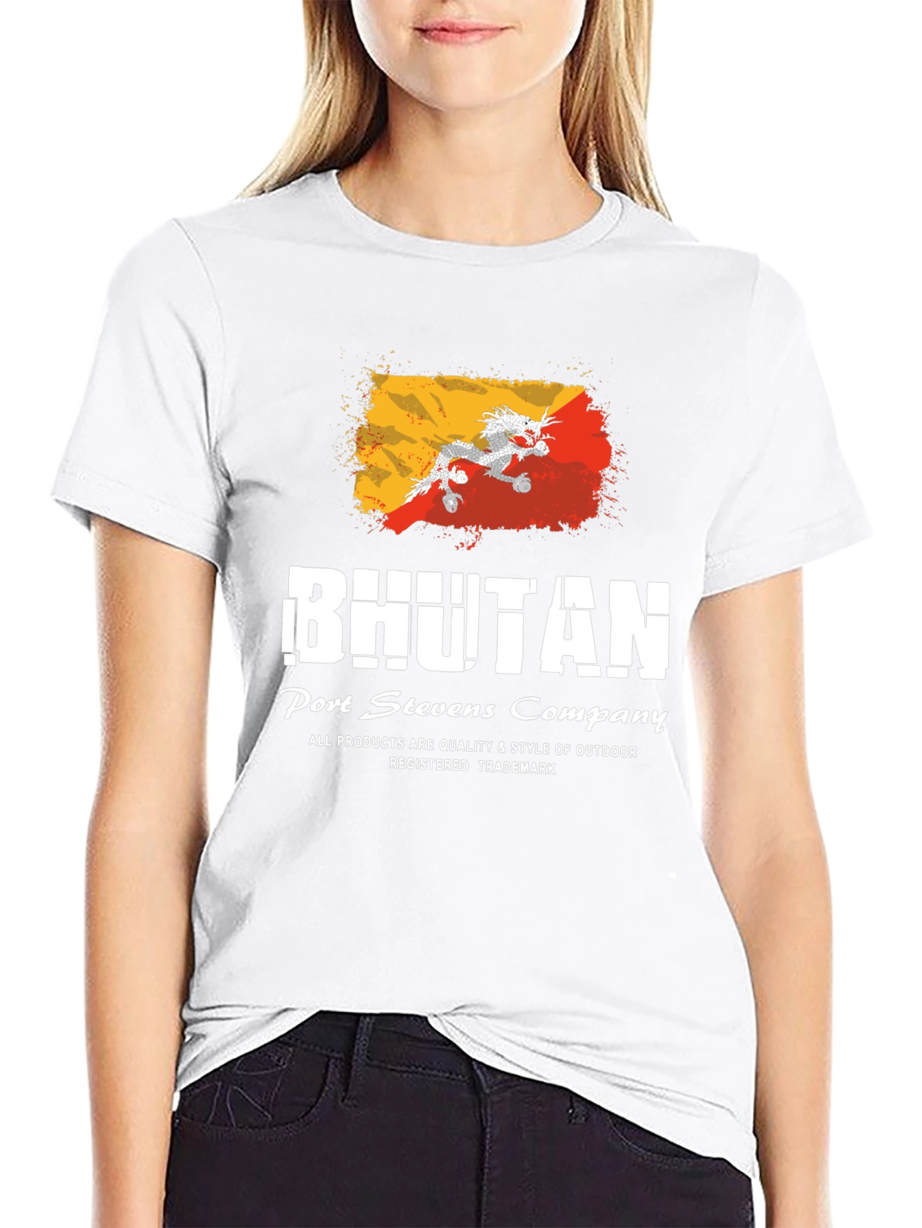 Bhutan Flag Graphic Tee - Port Stevens Company