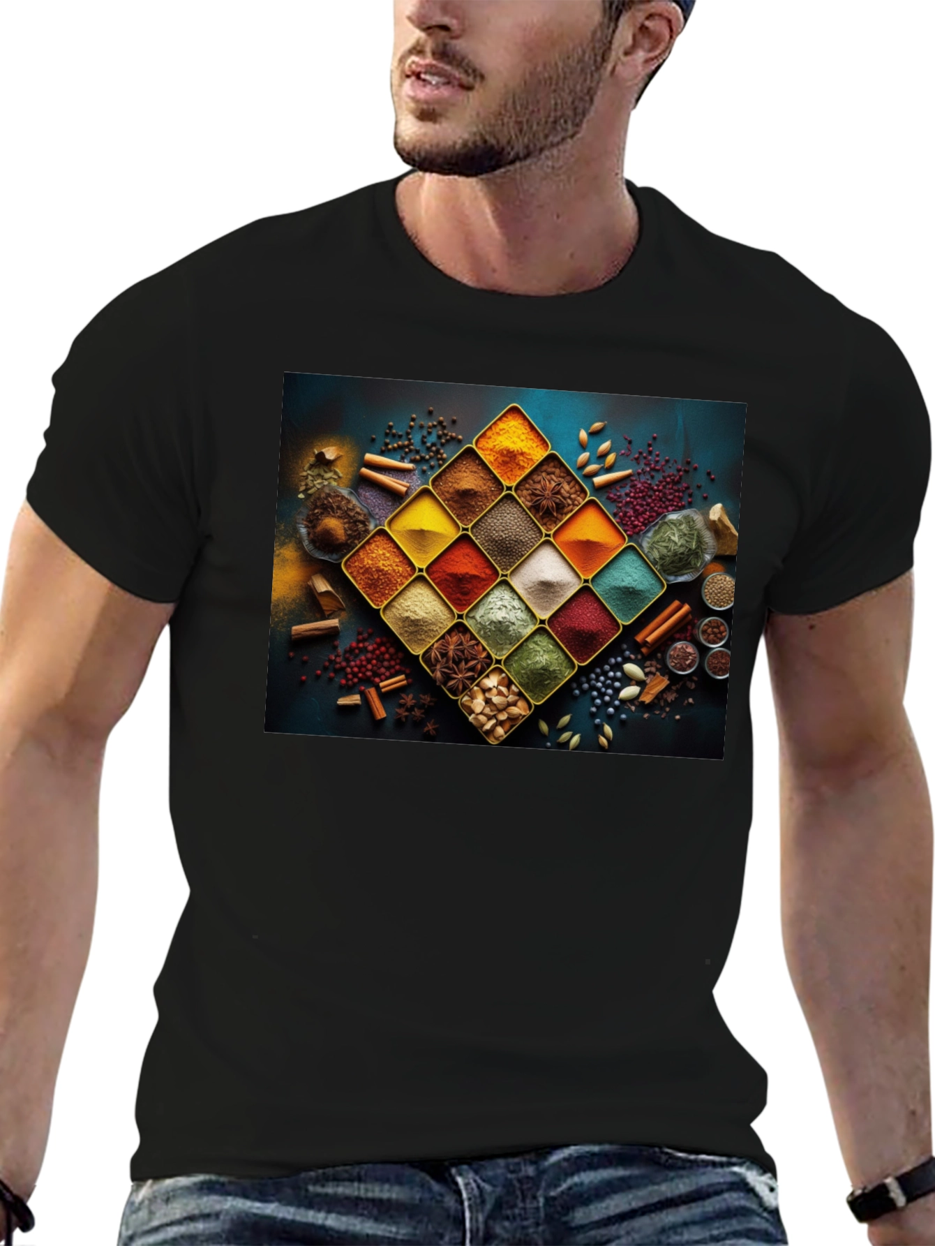 Spice Rack Graphic Tee - Culinary Art Shirt