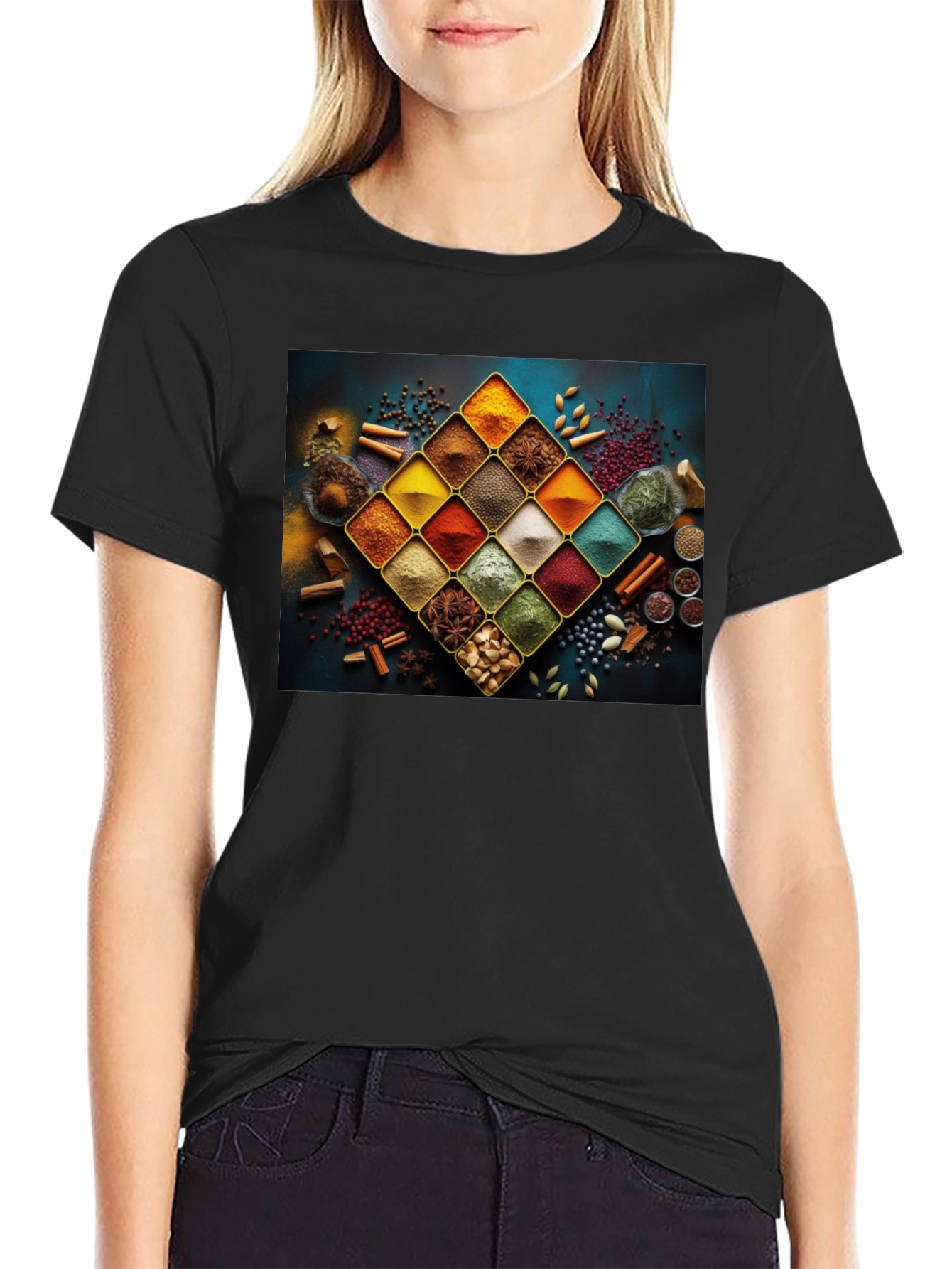 Spice Rack Graphic Tee - Culinary Art Shirt