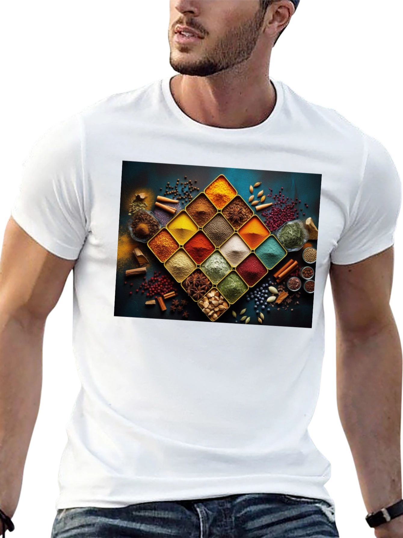Spice Rack Graphic Tee - Culinary Art Shirt