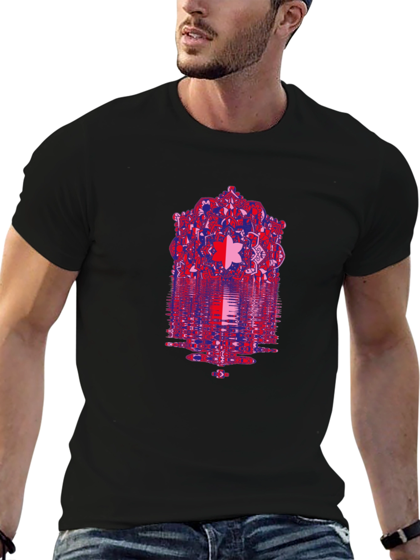 Abstract Mandala Graphic Print T-Shirt