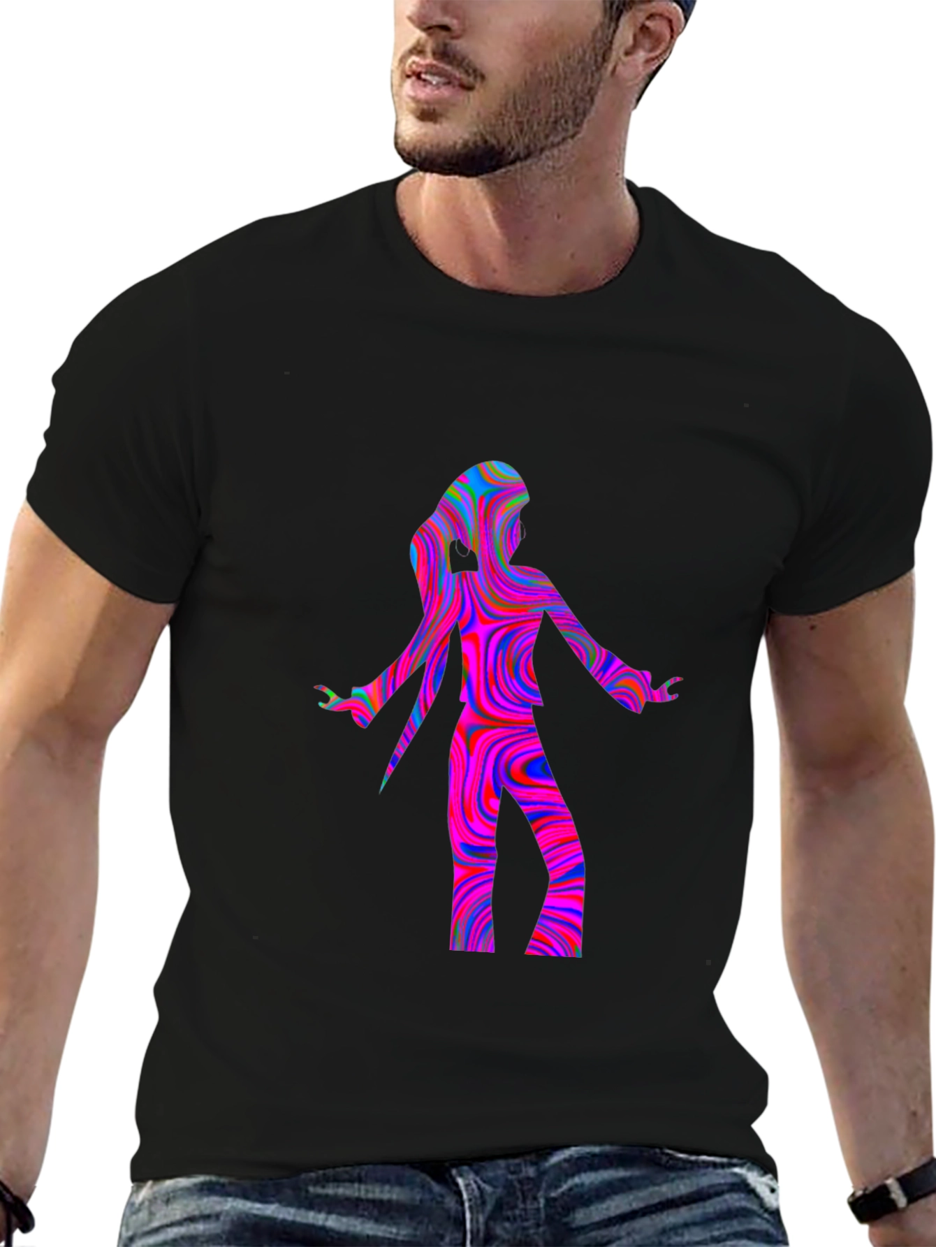 Retro Psychedelic Dancer Graphic Tee - Unisex