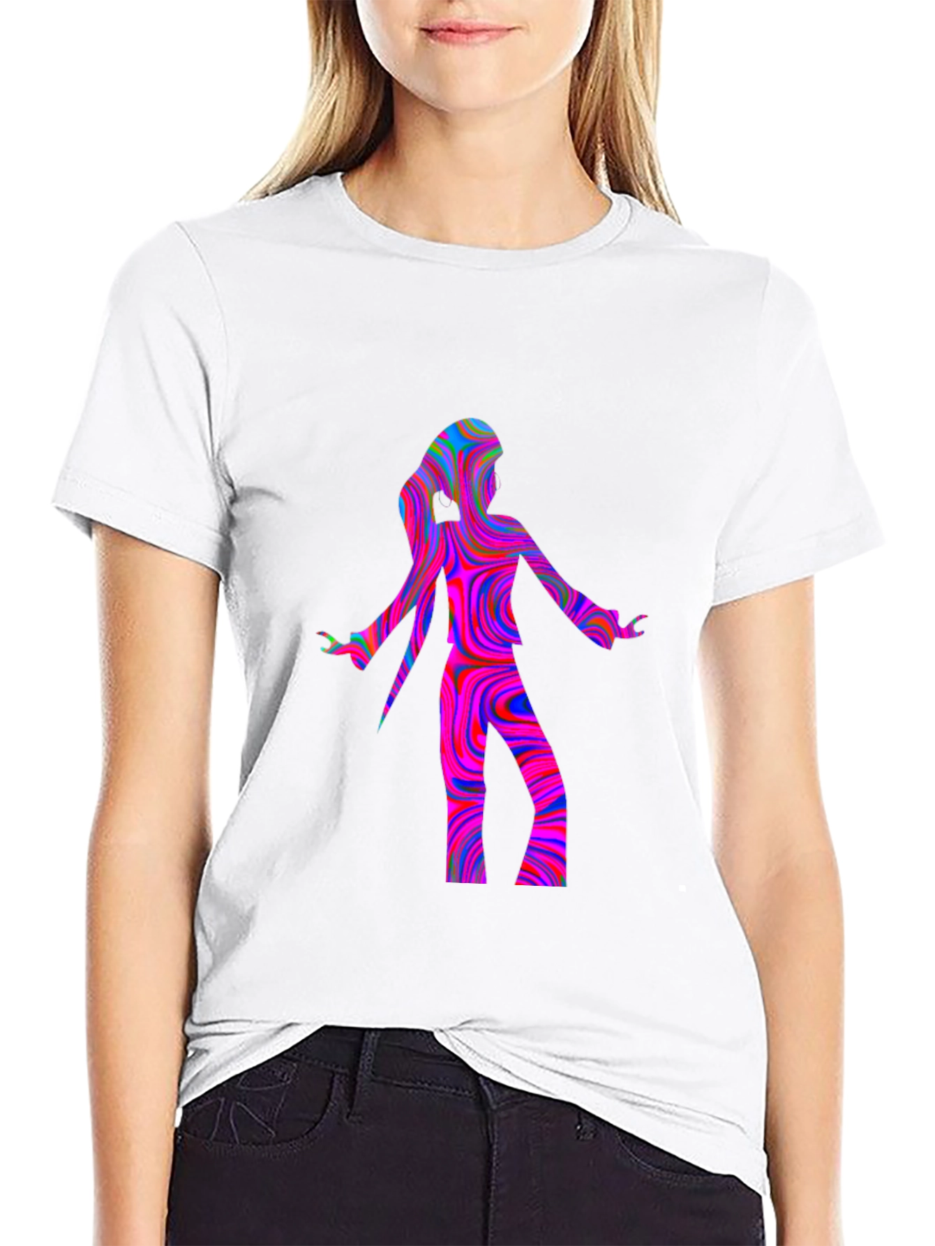 Retro Psychedelic Dancer Graphic Tee - Unisex
