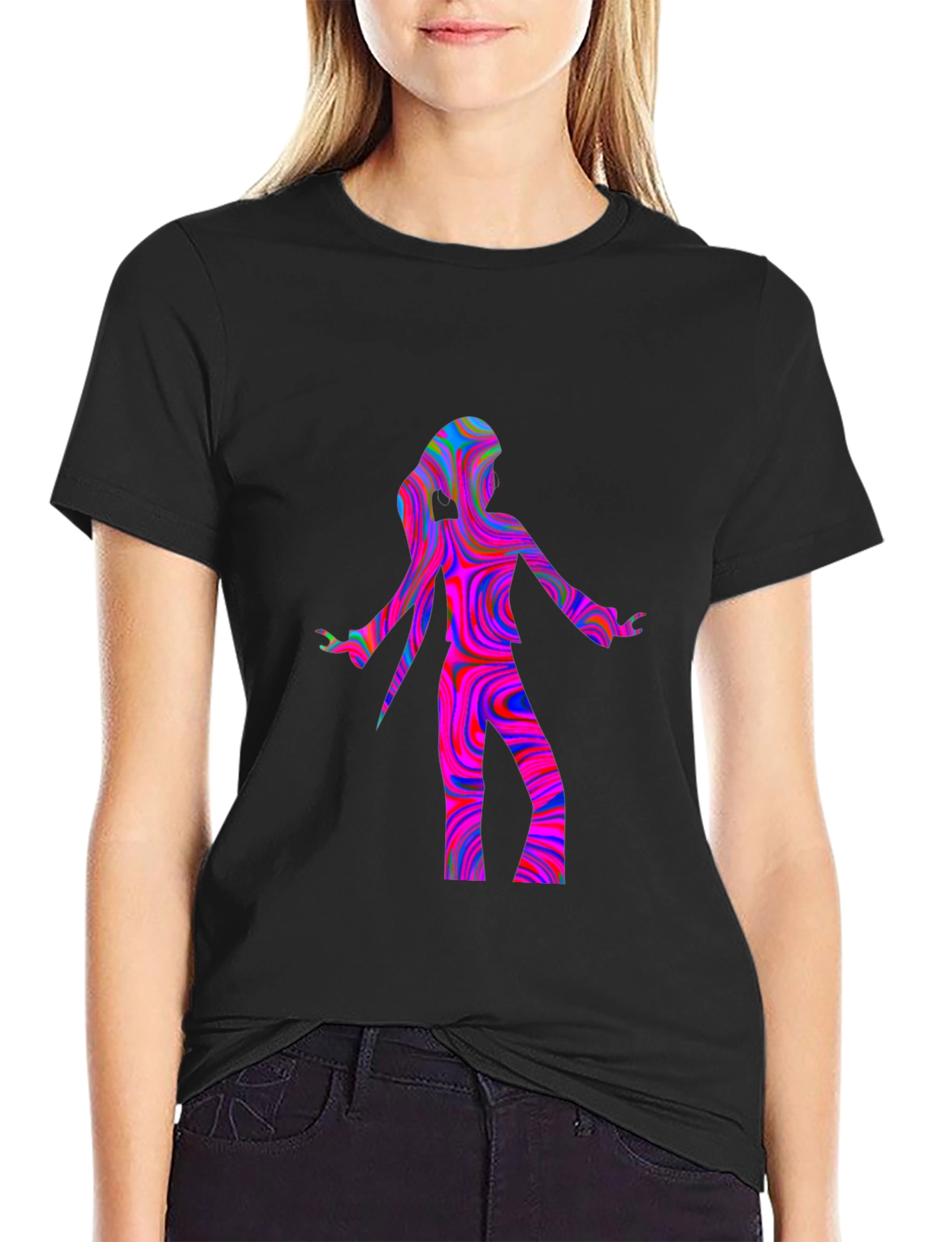 Retro Psychedelic Dancer Graphic Tee - Unisex