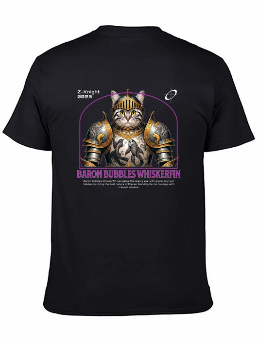 Knight Cat T-Shirt - Baron Bubbles Whiskerfin