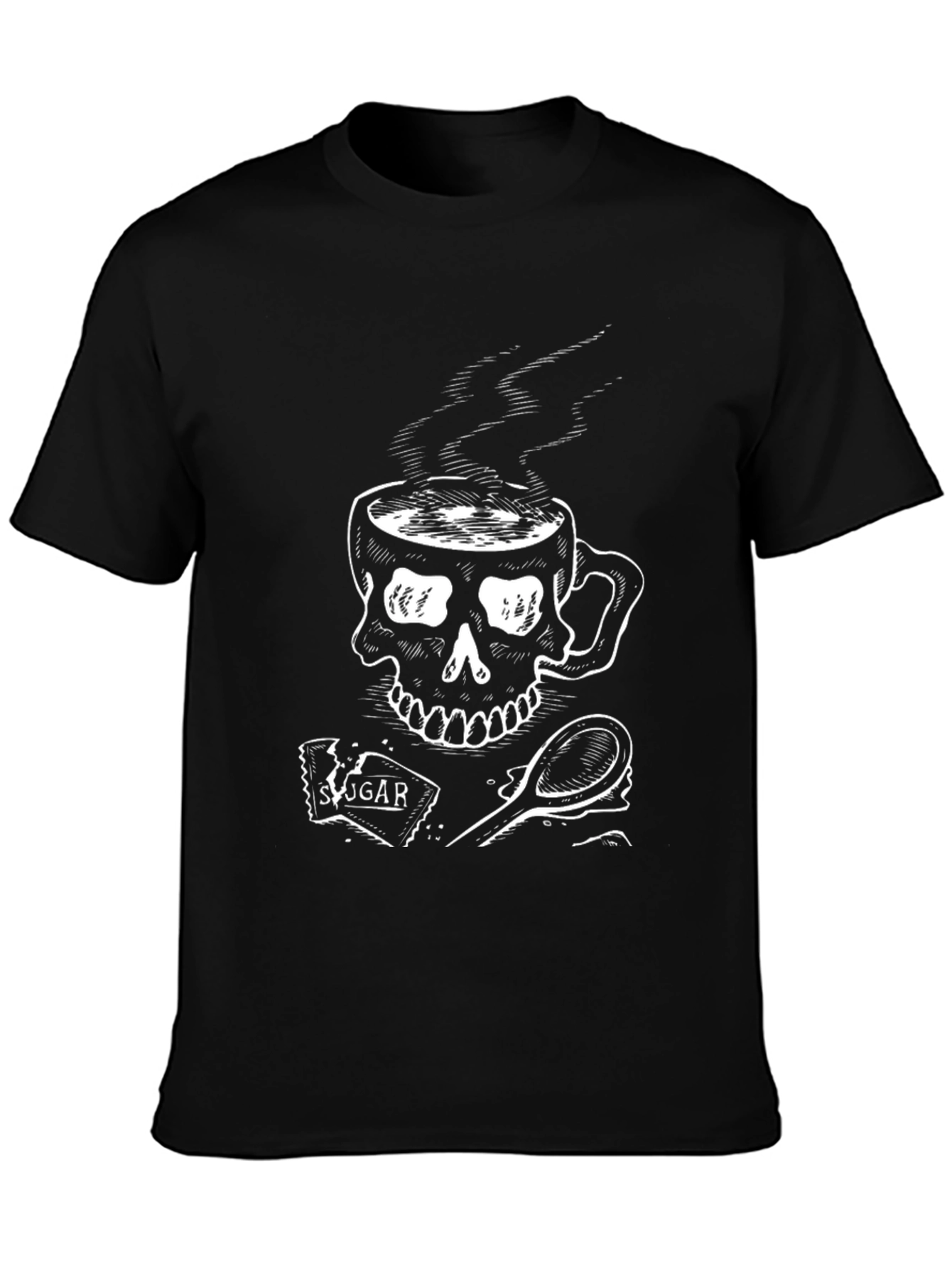 Skull Coffee T-Shirt - Sugar & Death Design