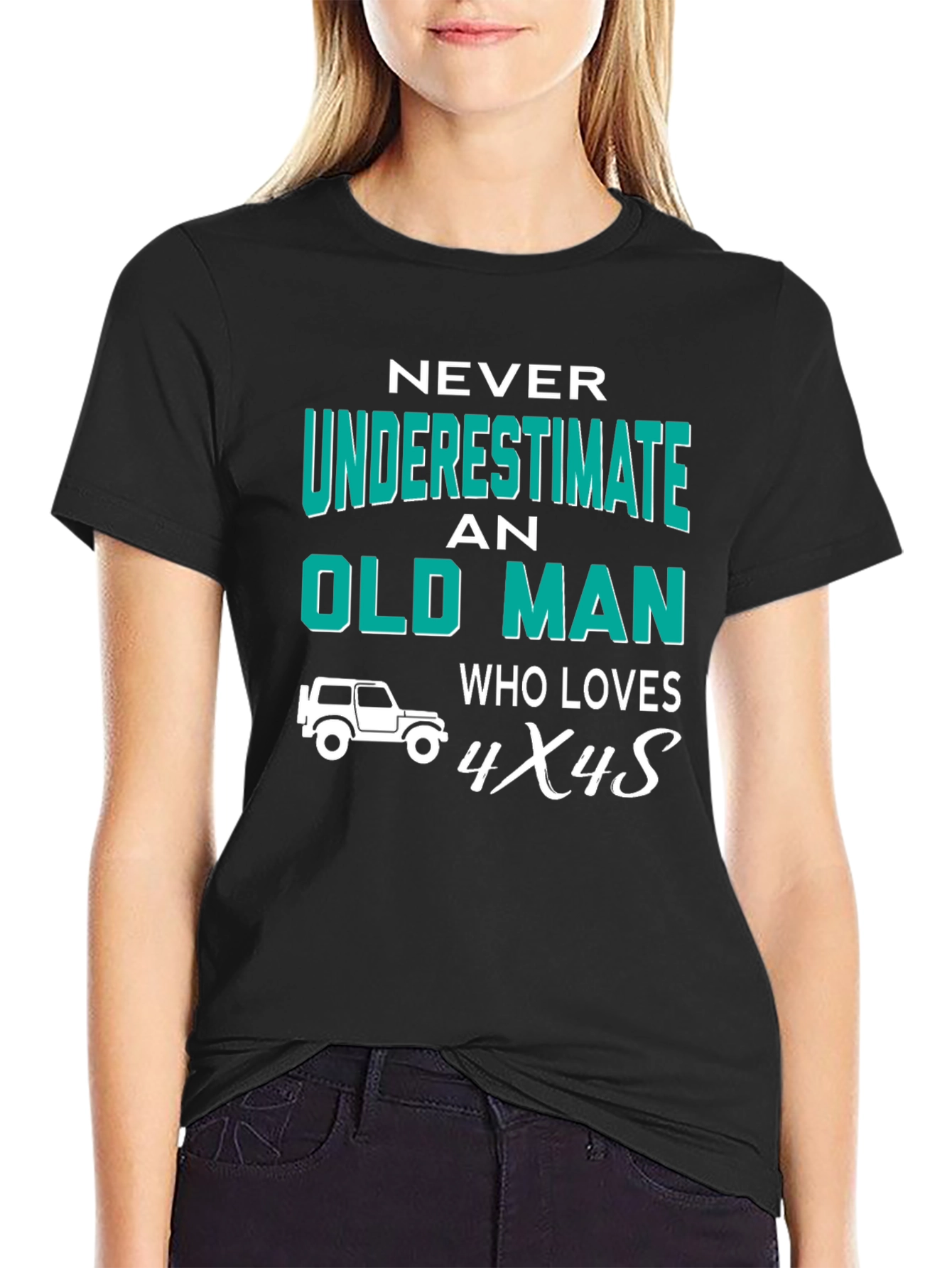 Old Man Who Loves 4x4s Graphic Tee