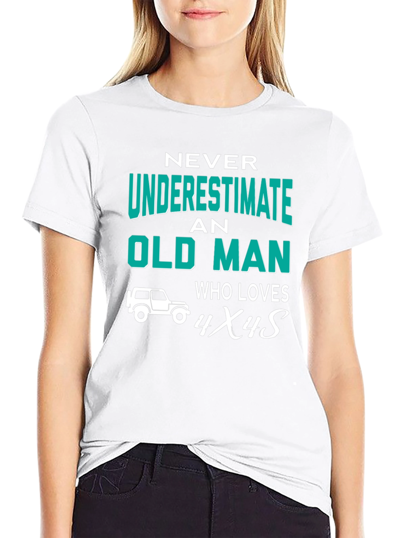 Old Man Who Loves 4x4s Graphic Tee