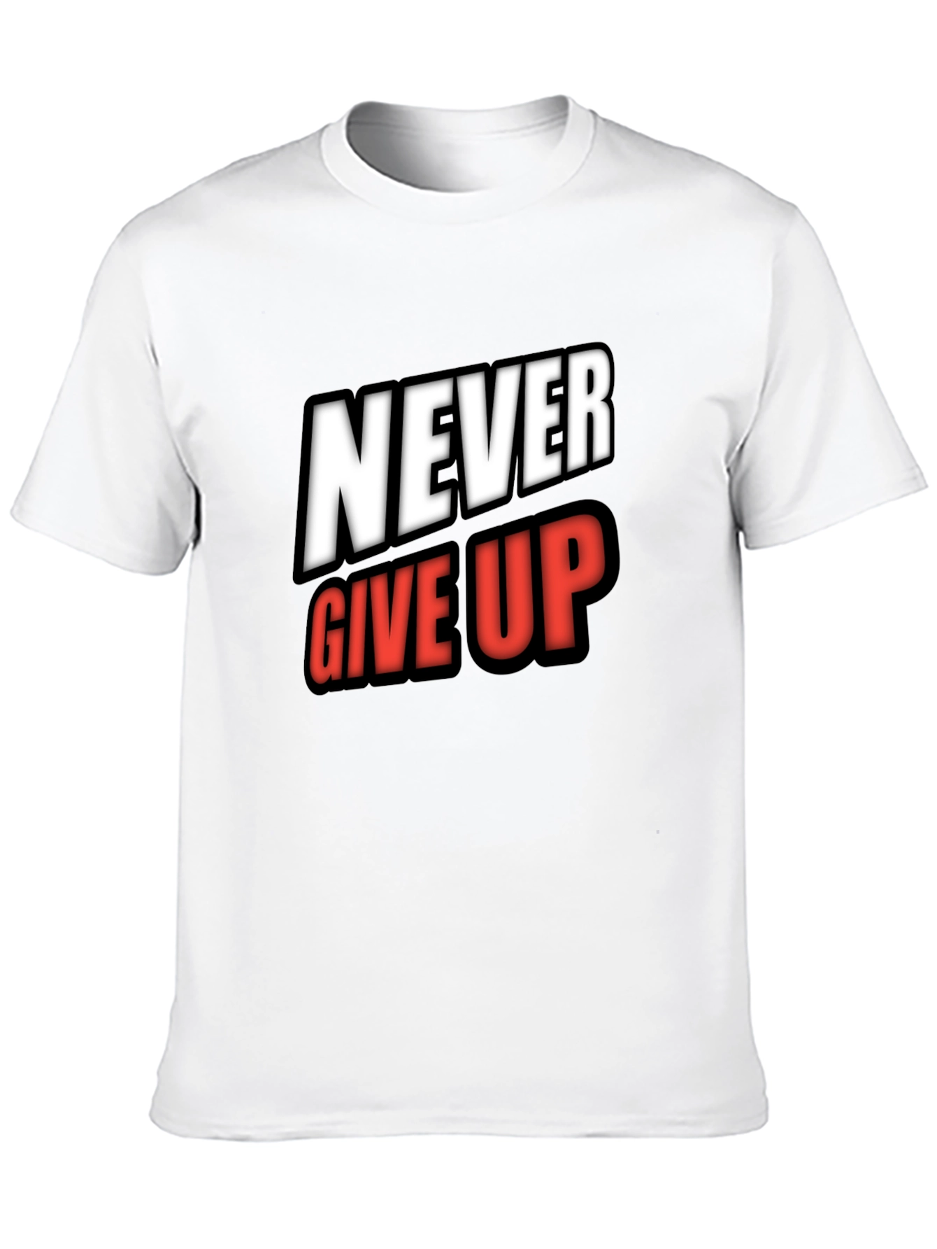 Never Give Up Graphic Tee - Motivational Shirt