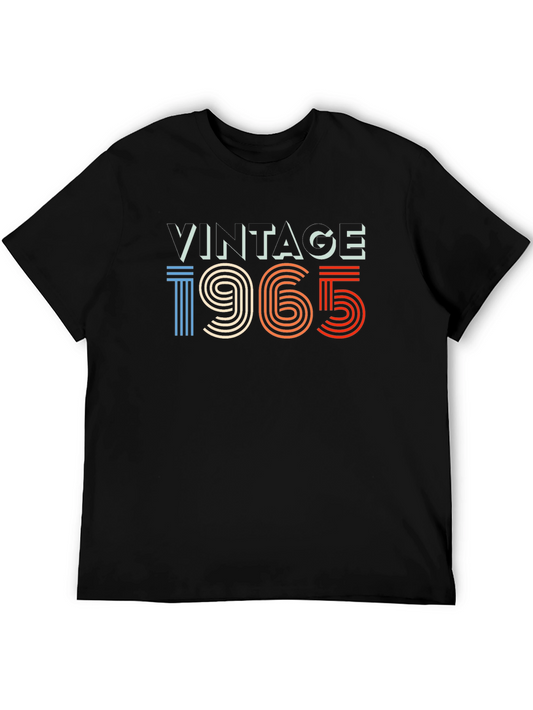 Vintage 1965 Graphic Tee - Retro Style Black T-Shirt