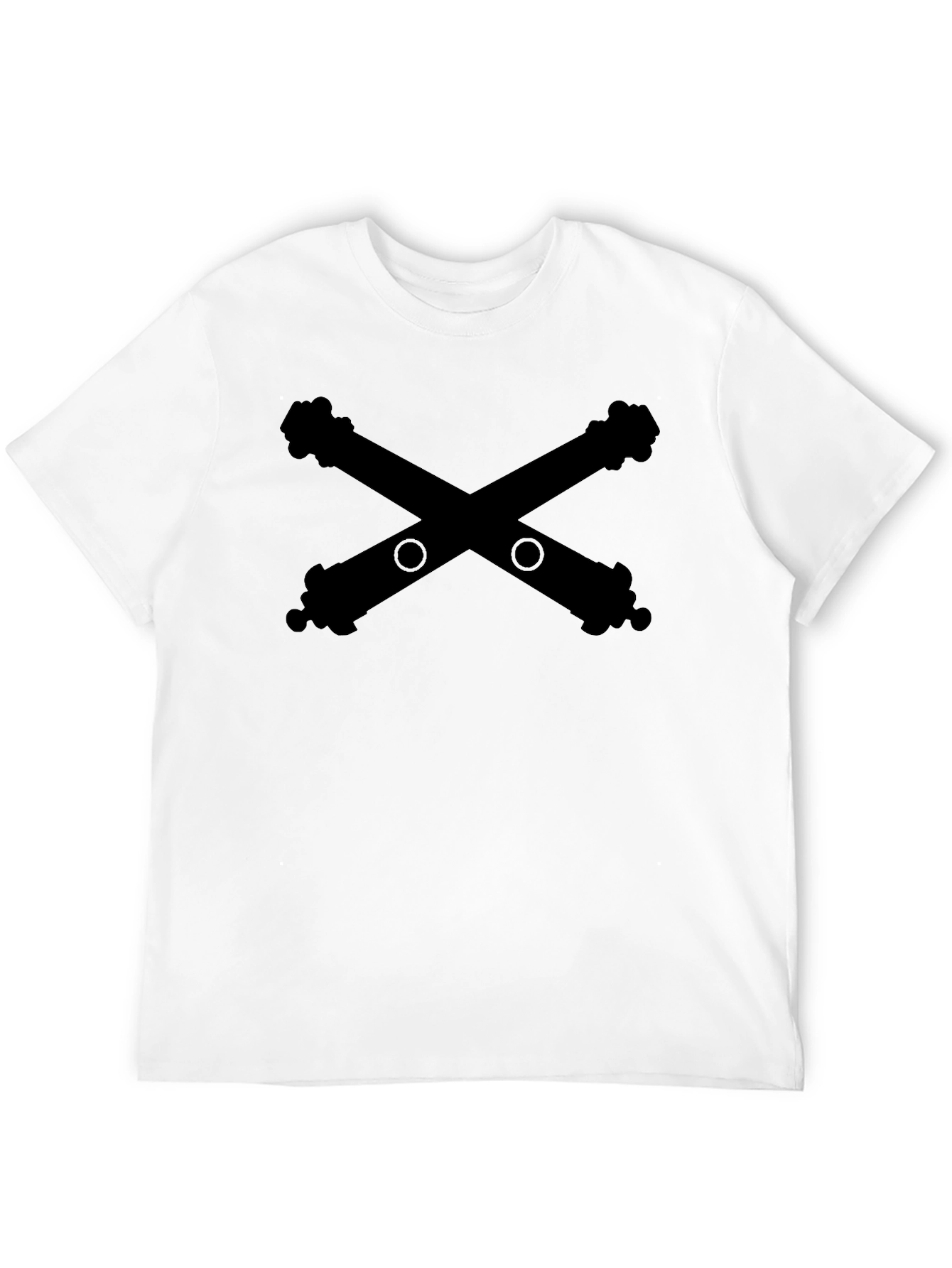 Crossed Cannons Graphic Tee - Black