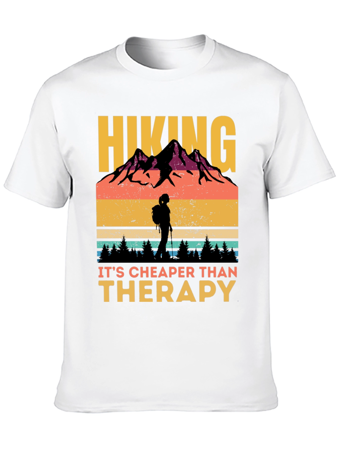 Hiking Cheaper Than Therapy Graphic Tee