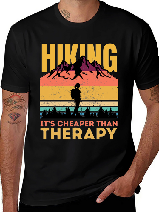 Hiking Cheaper Than Therapy Graphic Tee