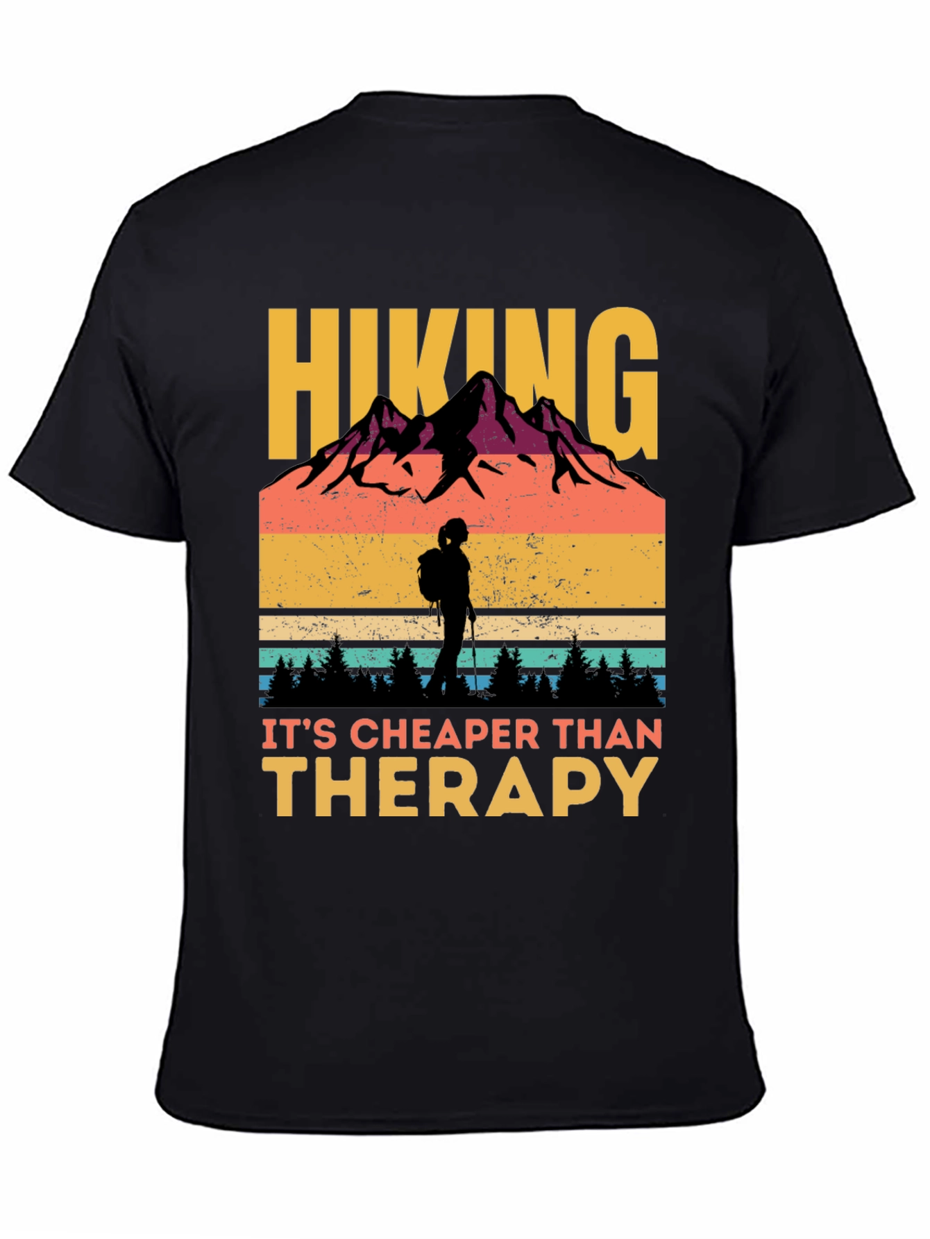Hiking Cheaper Than Therapy Graphic Tee