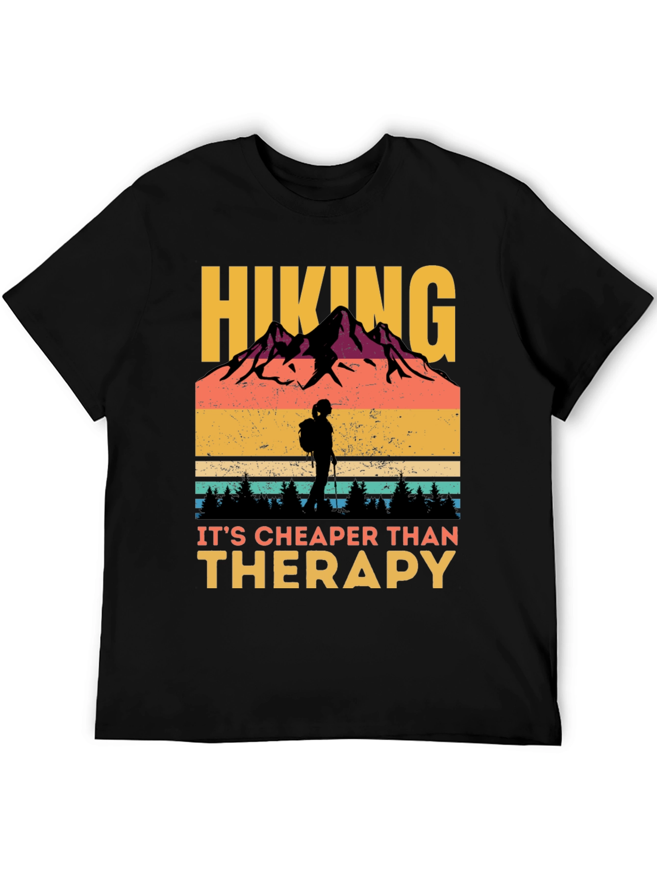 Hiking Cheaper Than Therapy Graphic Tee