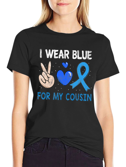 I Wear Blue For My Cousin T-Shirt