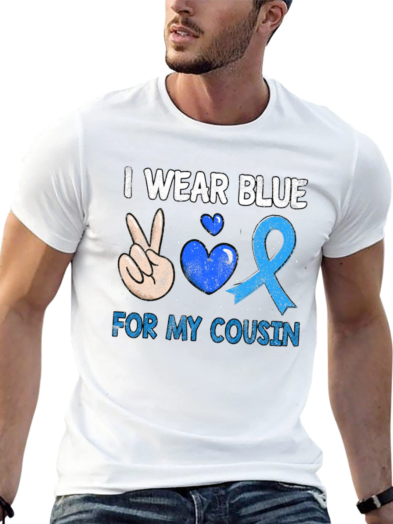 I Wear Blue For My Cousin T-Shirt