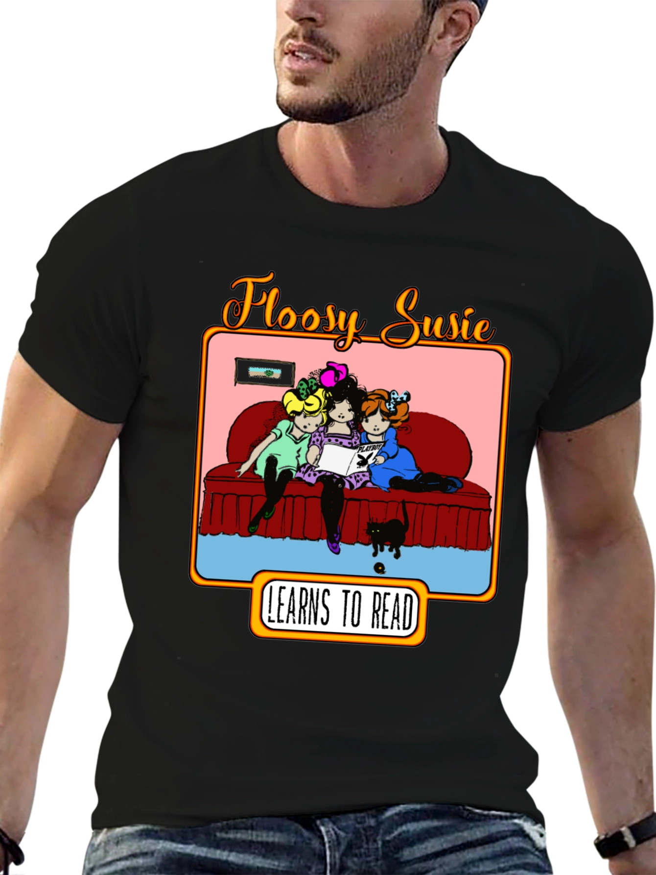 Floosy Susie Reads Graphic T-Shirt