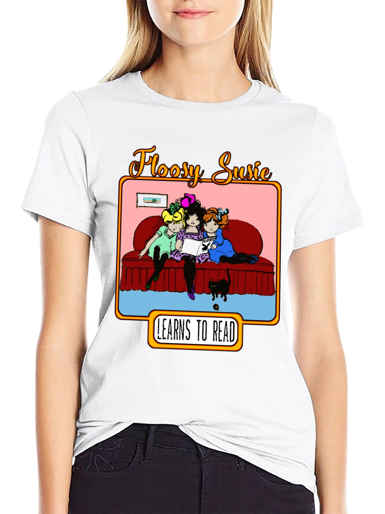 Floosy Susie Reads Graphic T-Shirt