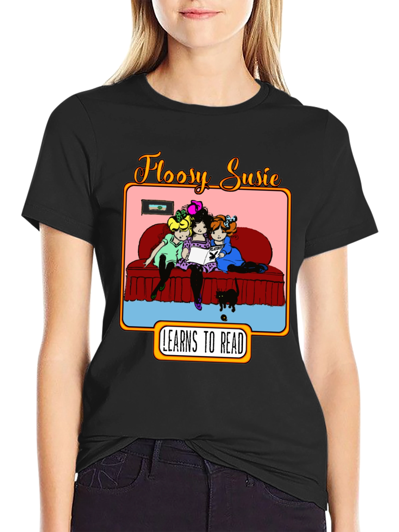 Floosy Susie Reads Graphic T-Shirt