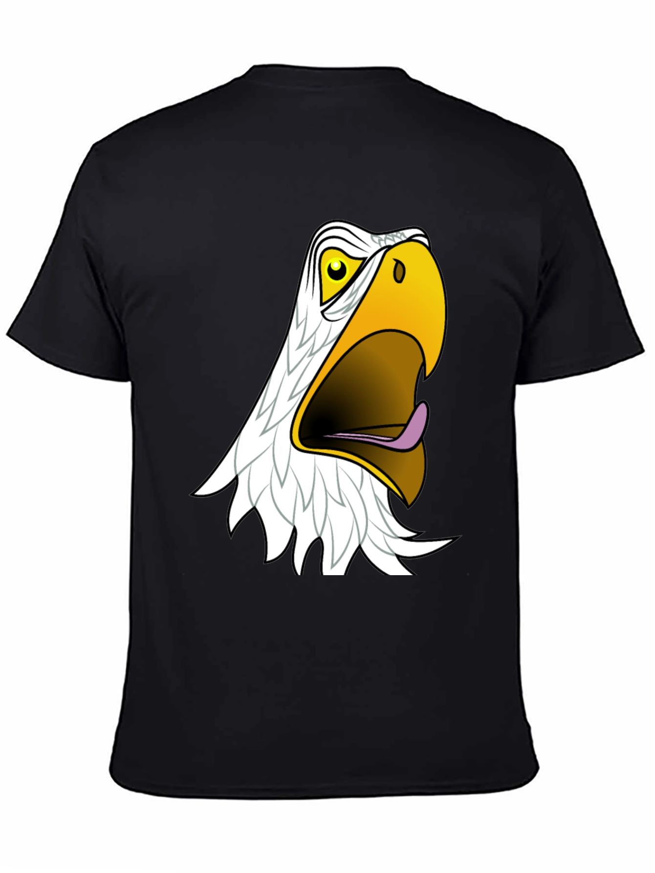 Mens Black Eagle Graphic T-Shirt