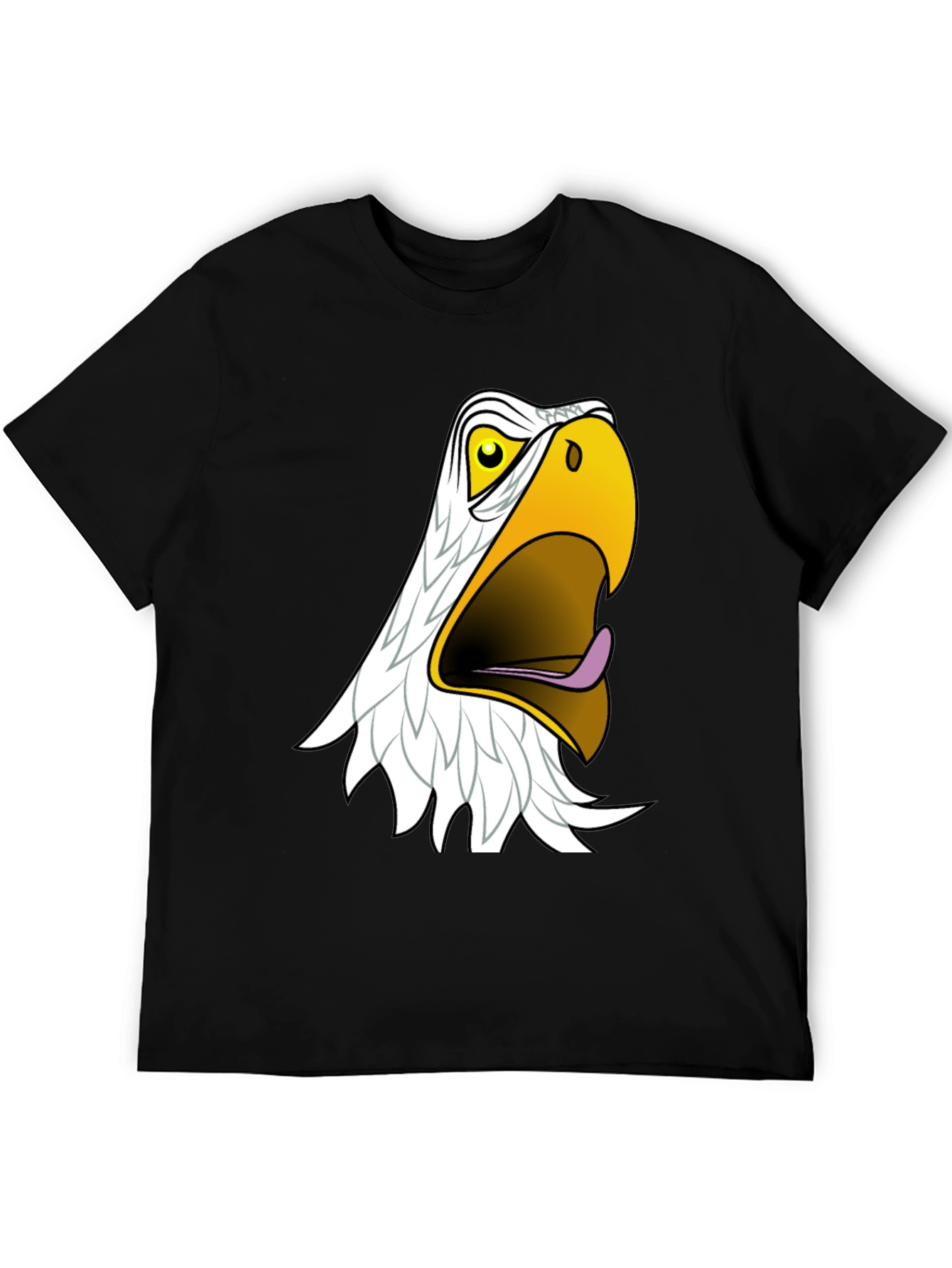 Mens Black Eagle Graphic T-Shirt