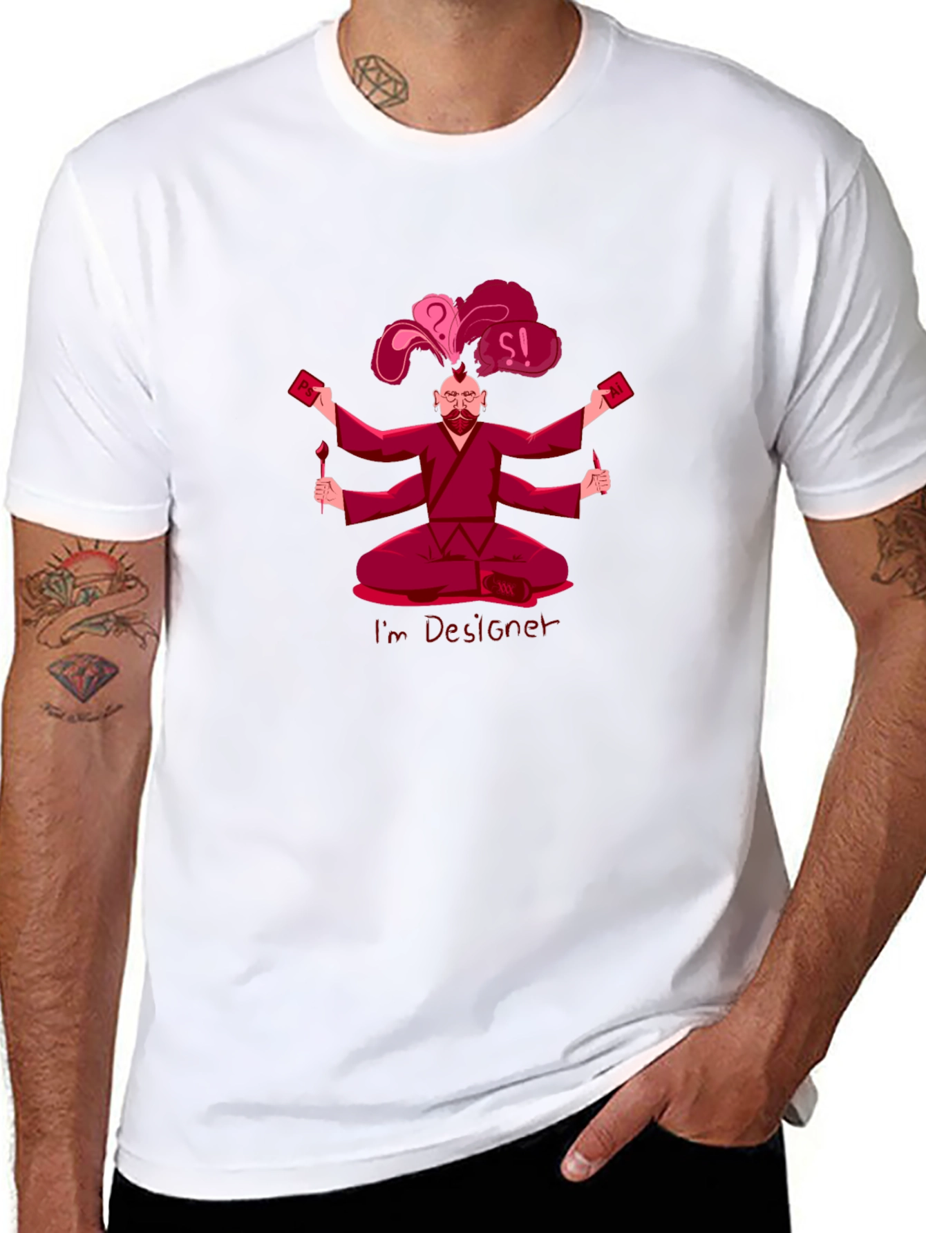 Designer Graphic T-Shirt - Creative Artistic Design