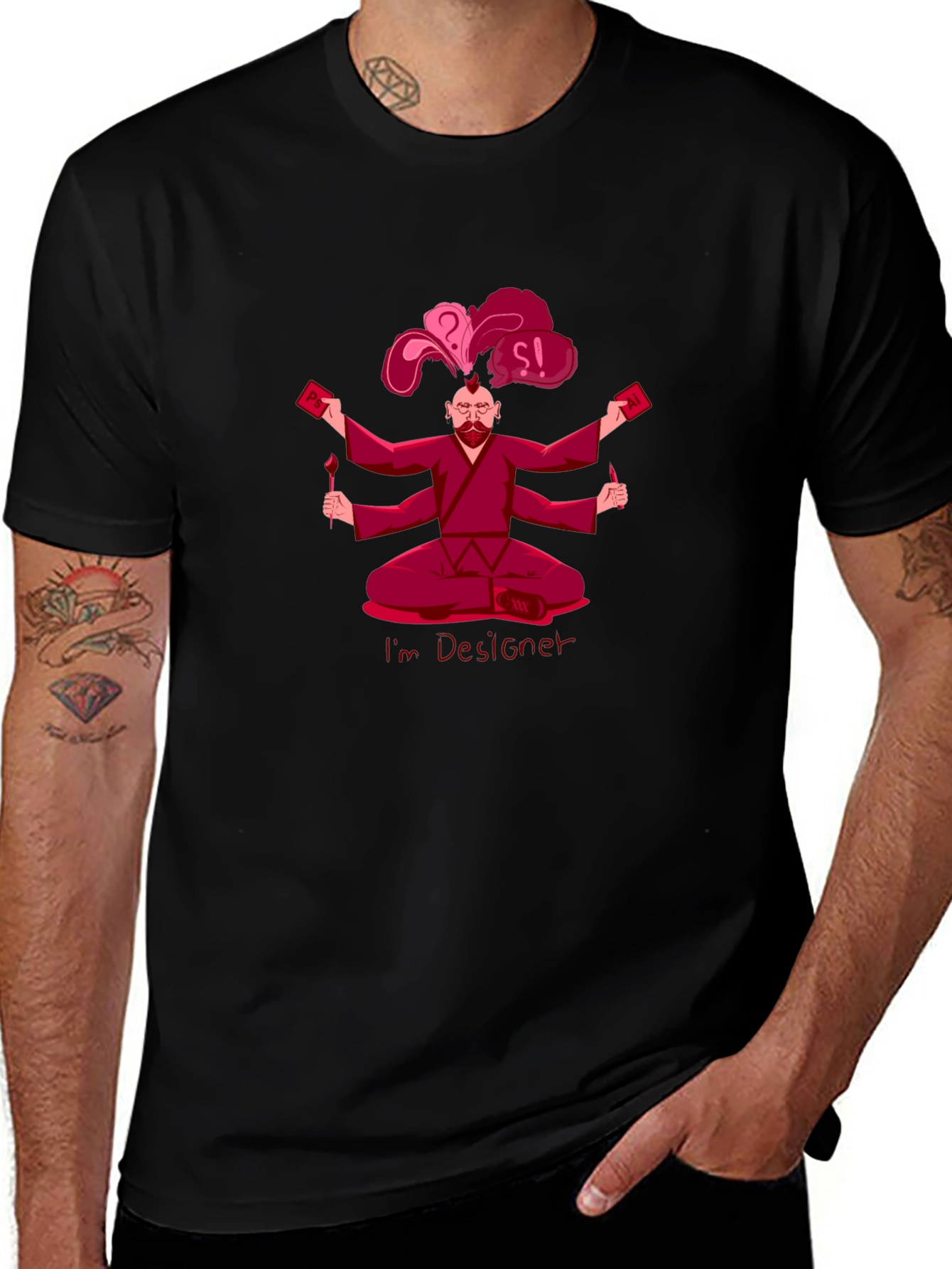Designer Graphic T-Shirt - Creative Artistic Design