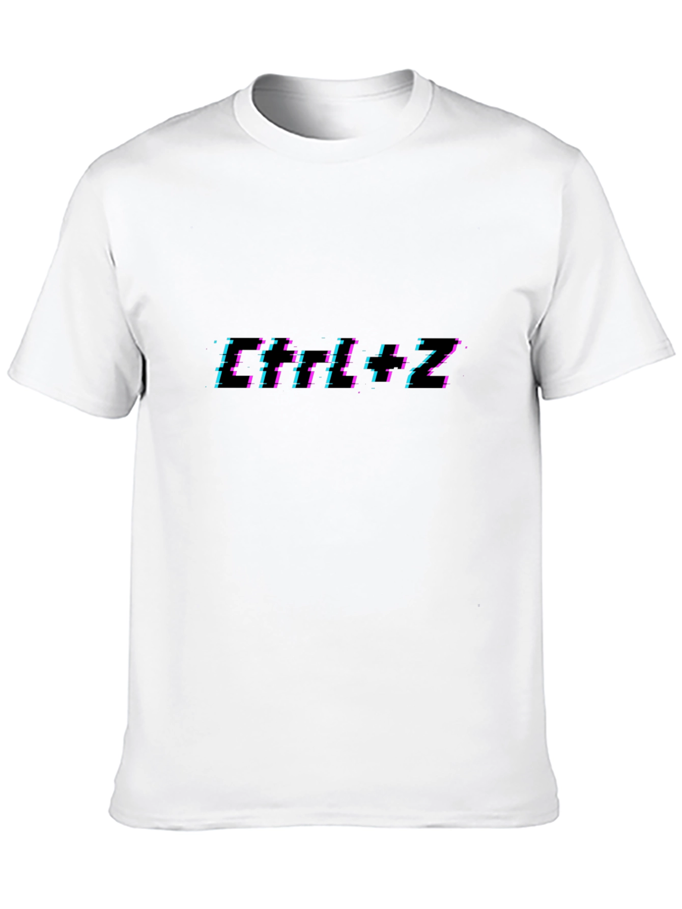 Retro Glitch Text Graphic Tee - Black