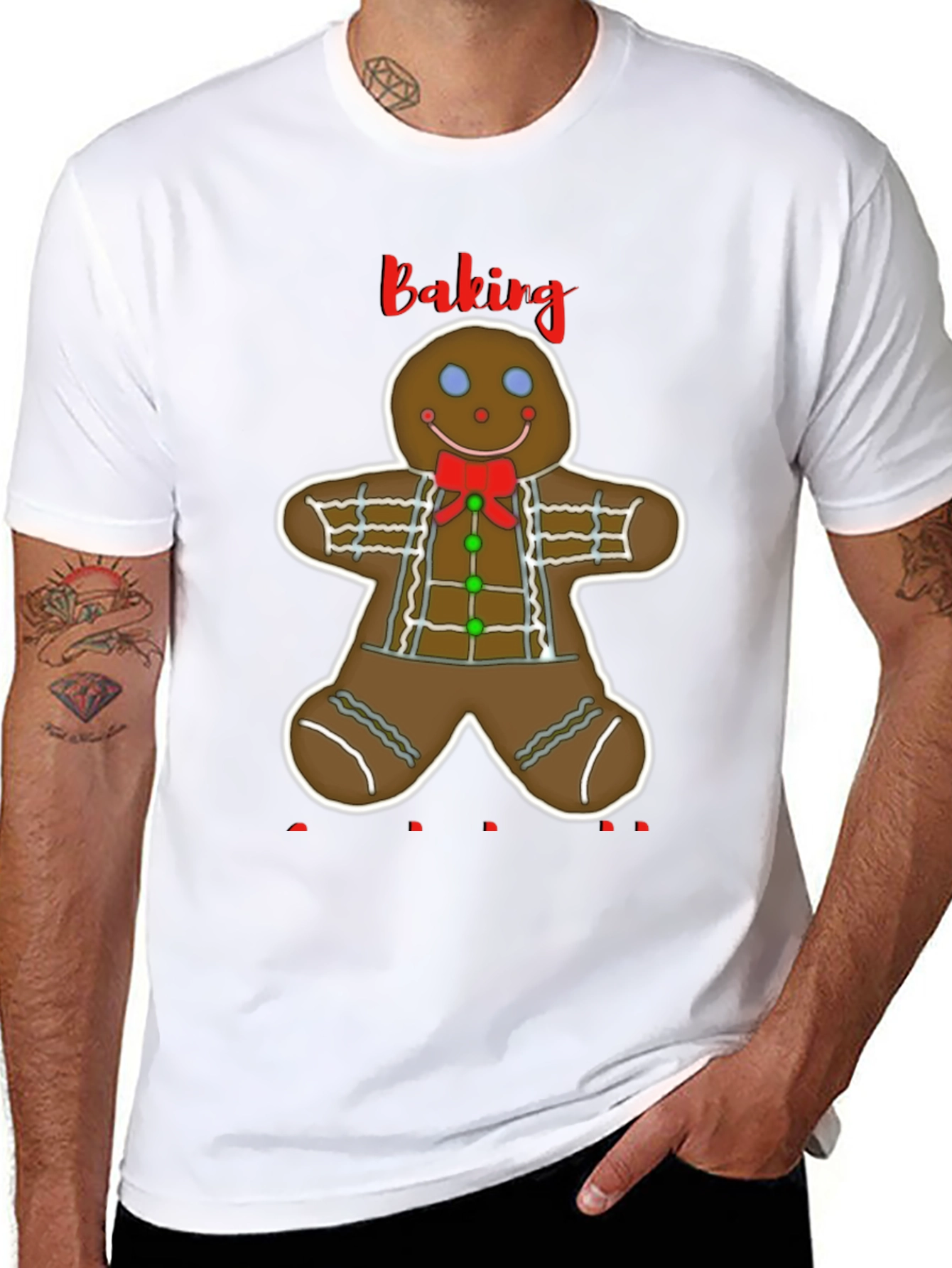 Gingerbread Baking T-Shirt - Holiday Apparel