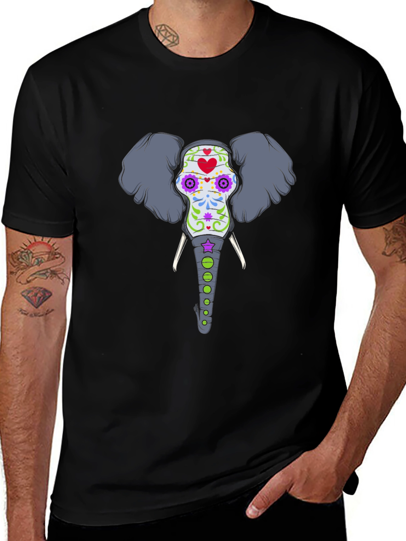 Elephant Sugar Skull T-Shirt