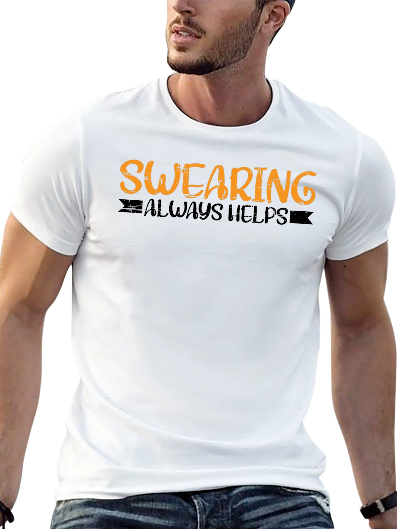 Swearing Always Helps T-Shirt - Black