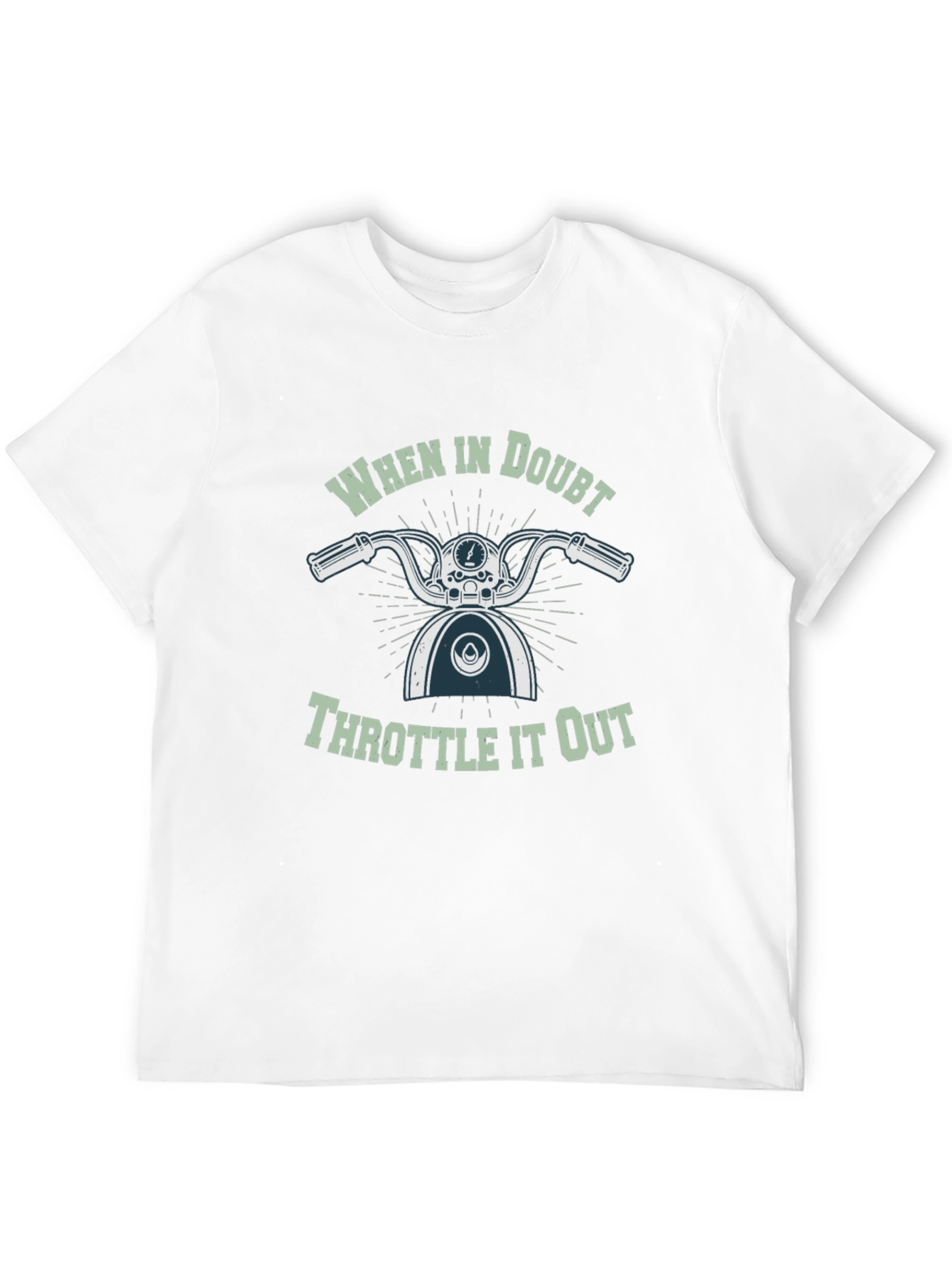 When in Doubt Throttle It Out Black Tee