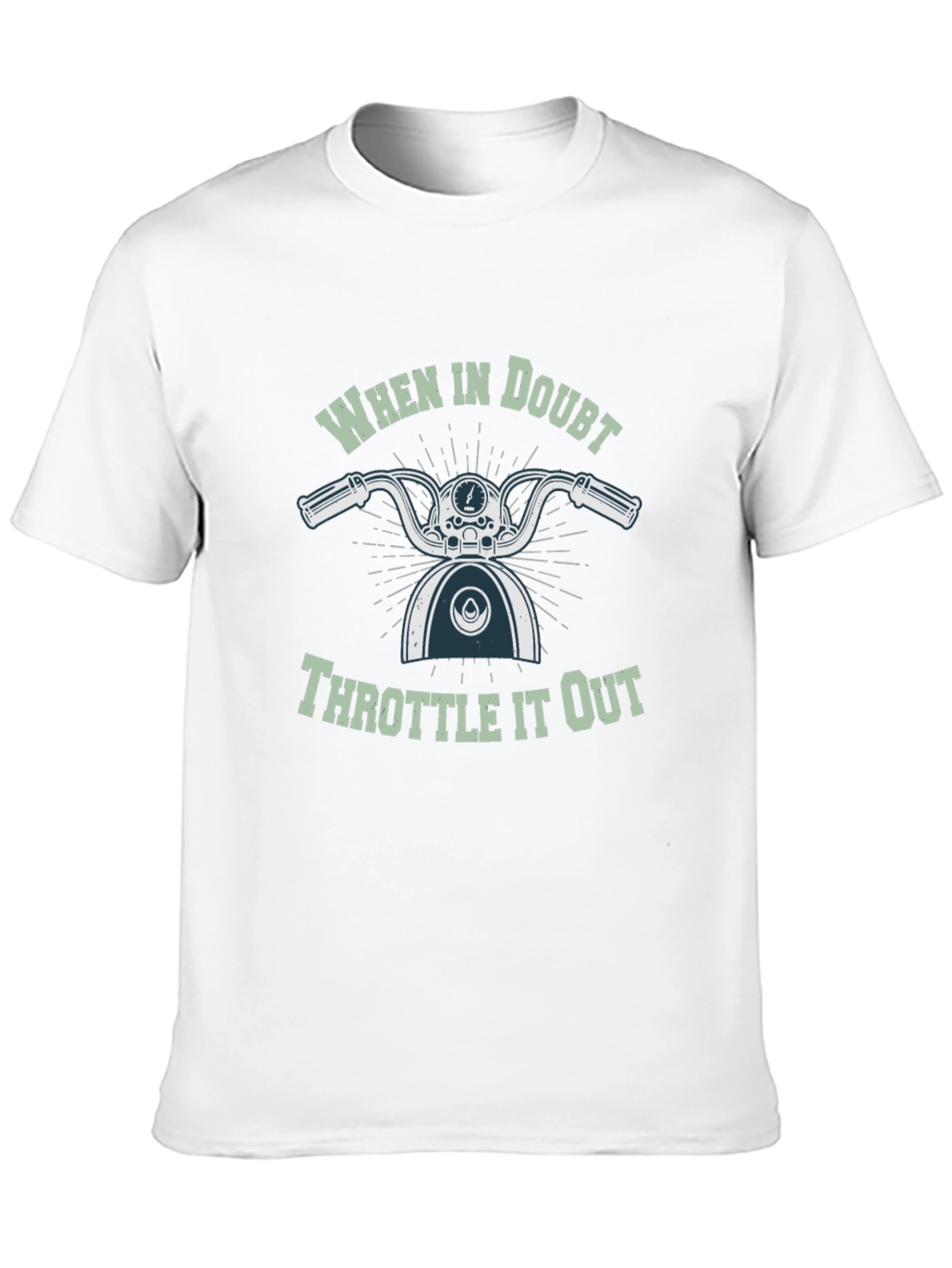 When in Doubt Throttle It Out Black Tee