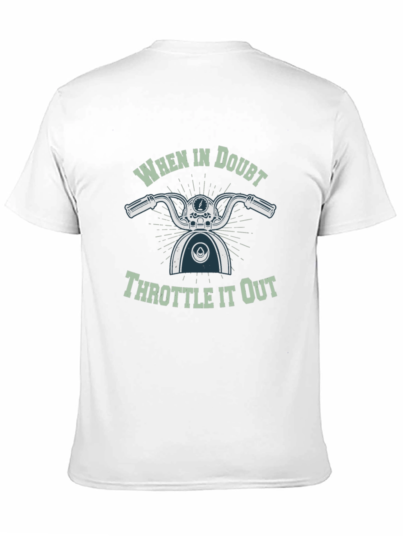When in Doubt Throttle It Out Black Tee