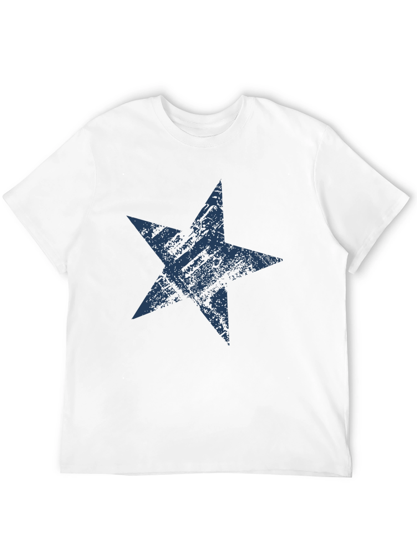 Distressed Star Graphic Black Tee