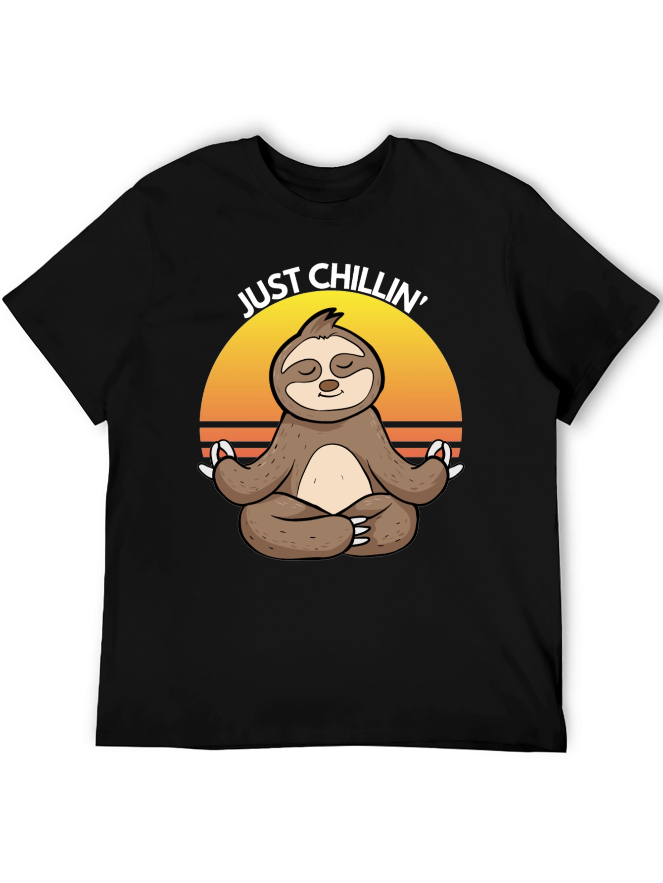 Just Chillin Sloth Yoga Meditation T-Shirt