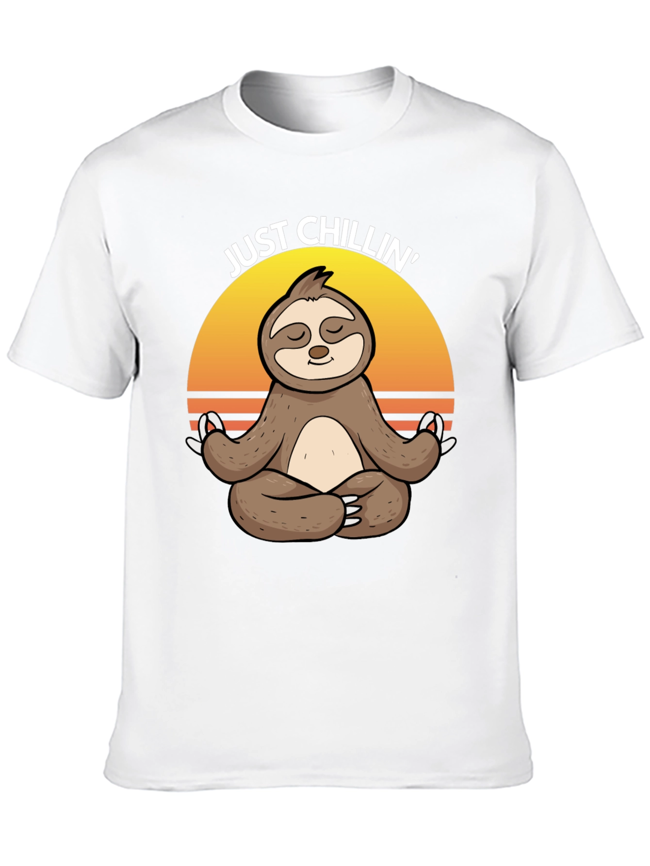 Just Chillin Sloth Yoga Meditation T-Shirt